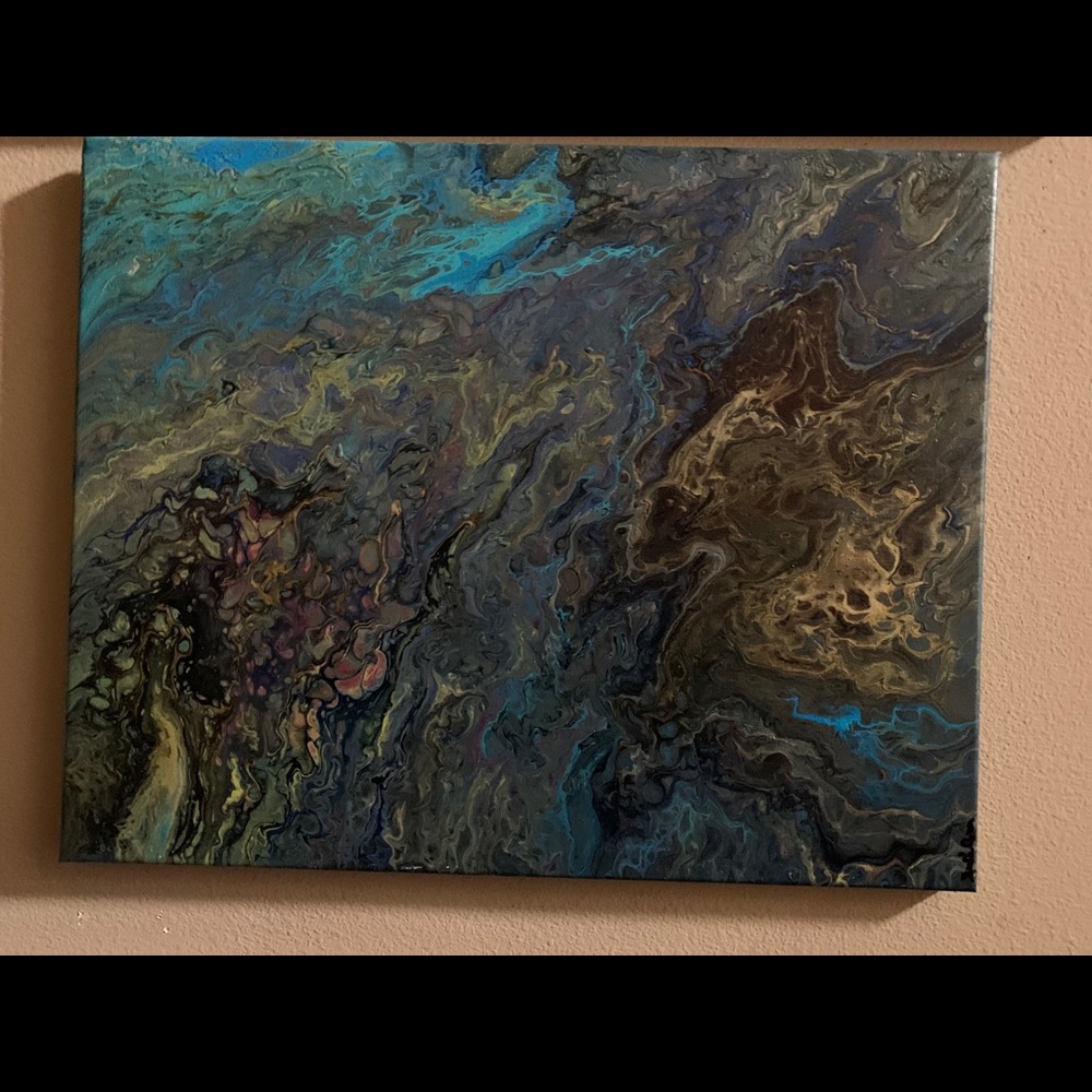 “Torture” Original Pour Painting on canvas